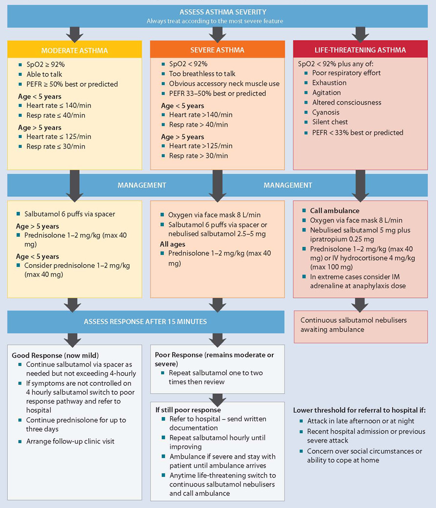 Asthma Treatment Guidelines Chart